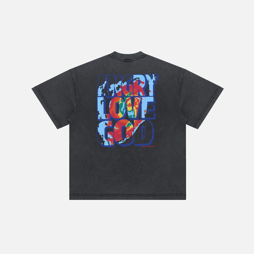 Retro Hip Hop Letter Print Short Sleeve Cotton T-Shirt - Luxuryurbanwear