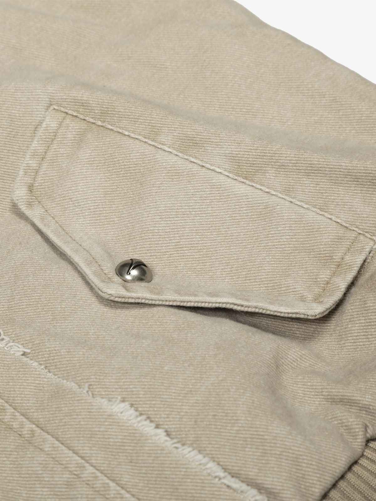 Retro Washed Fleece-lined Hooded Work Jacket