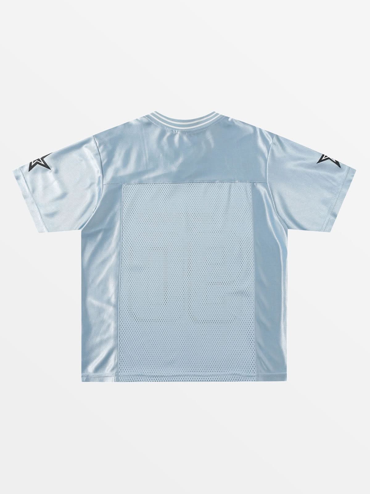 Front view of model wearing the Mynshami graphic t-shirt in a boxy oversized fit