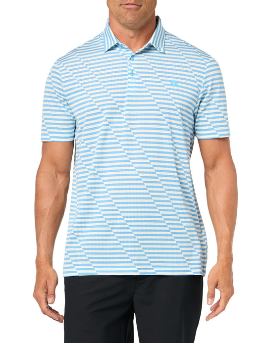 adidas Mens Ultimate365 Mesh Print Polo SEBLBUIvory