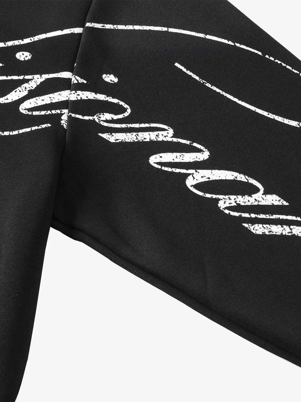 High Street Script Letter Print Zip-up Hoodie Jacket
