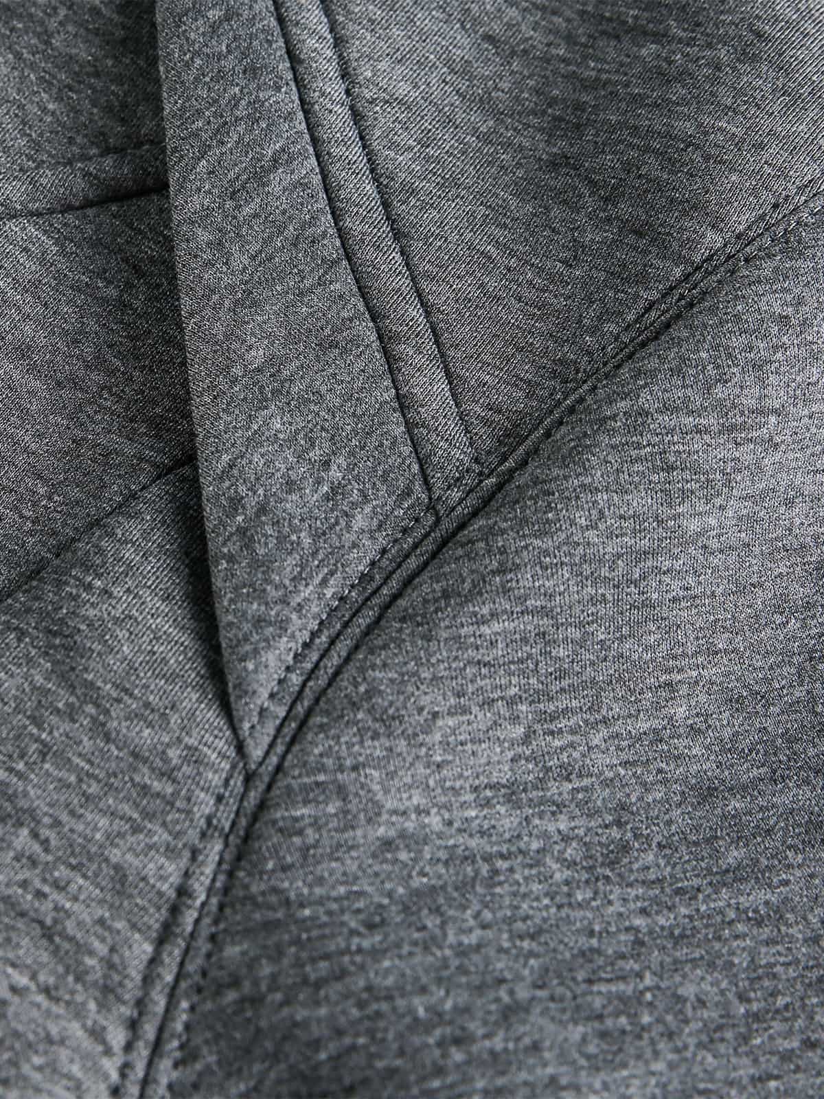 Panel Cut Stand Collar Zip Up Jacket - Luxuryurbanwear