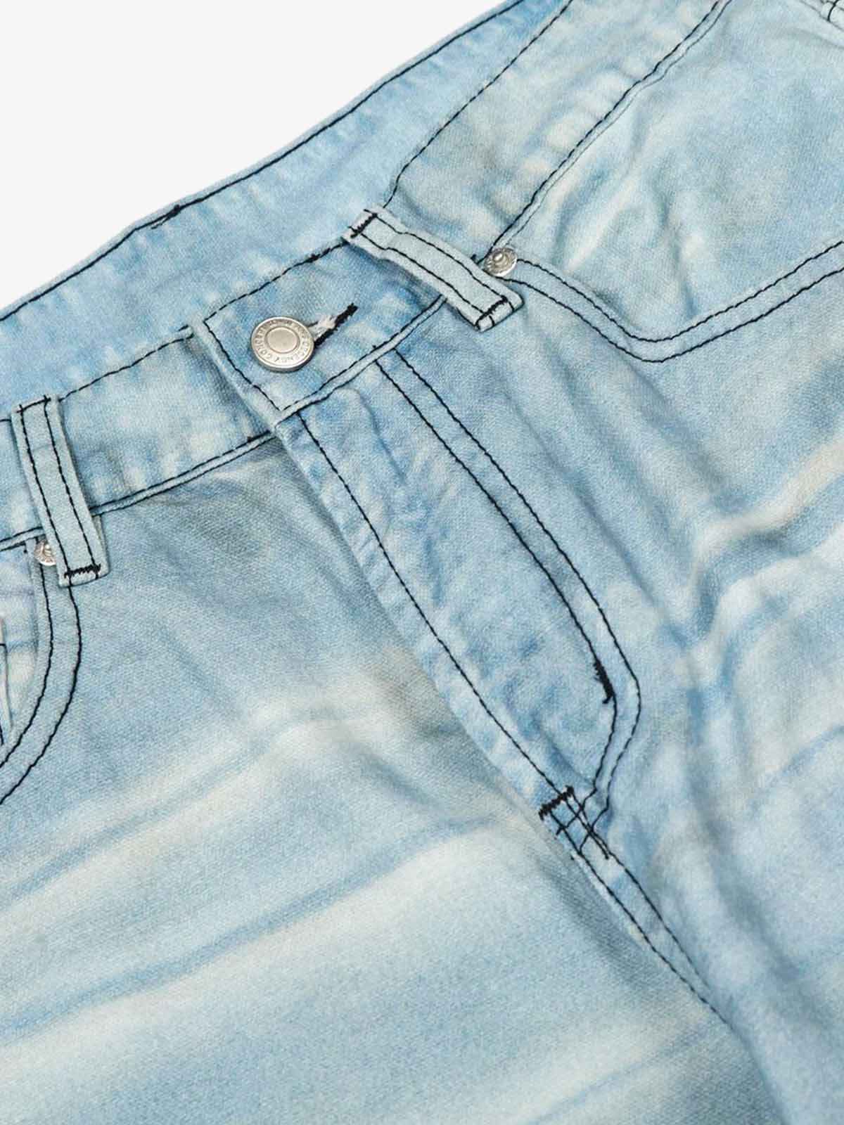 Vintage Whisker Wash Denim Jeans