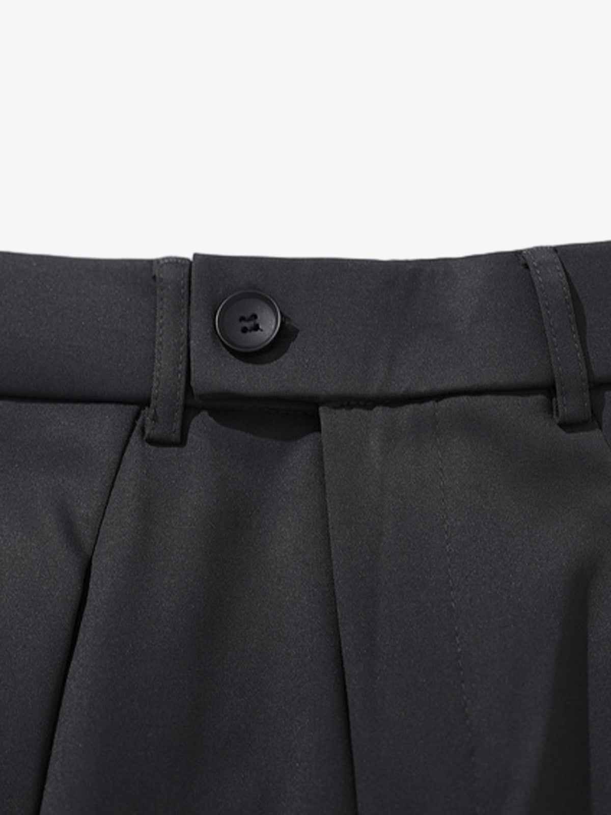 Pleated Drape Bootcut Suit Pants