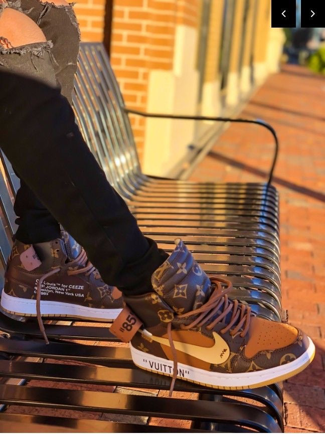 Custom Air Jordan 1 x LV Logo