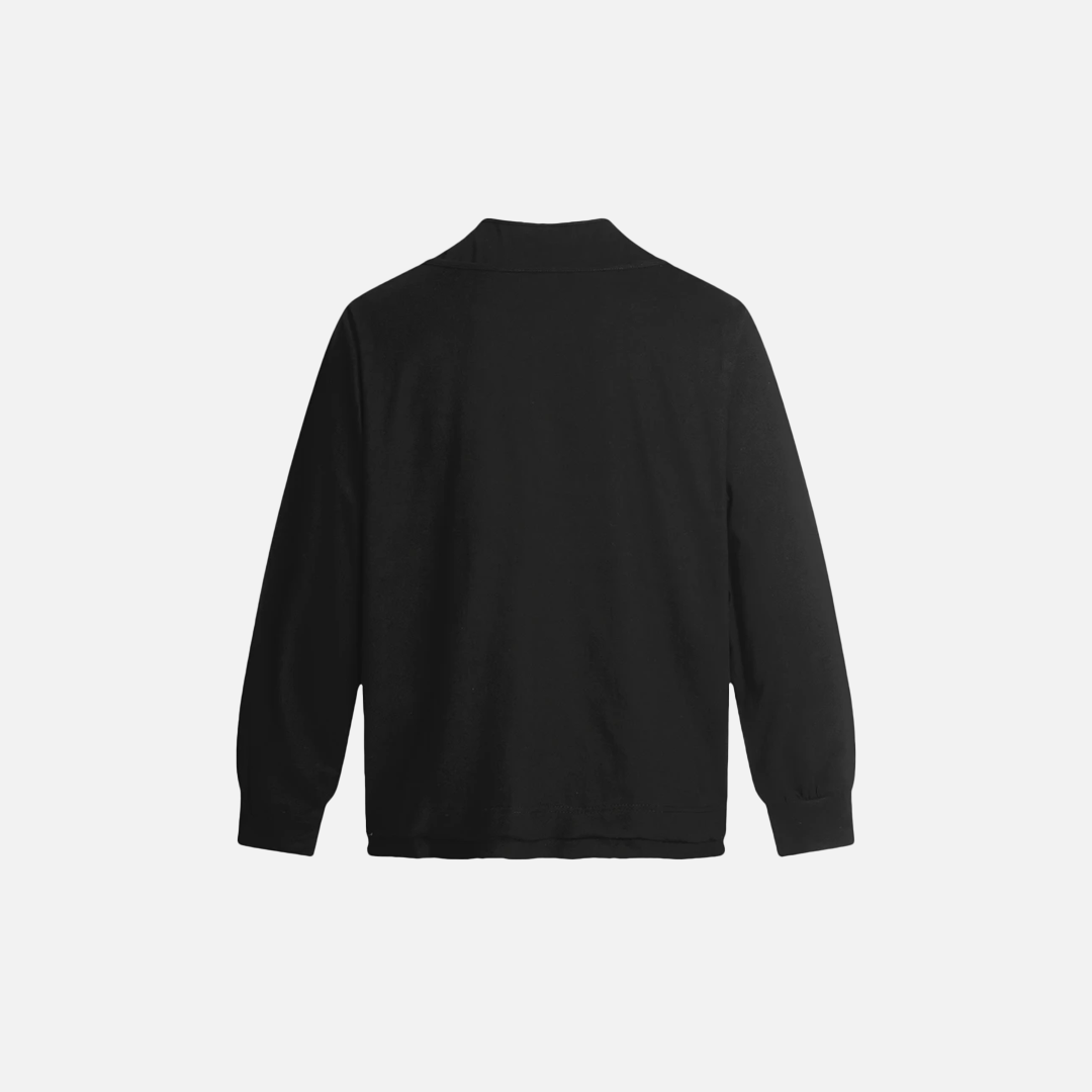 Signature Cotton Black Letter Print Long Sleeve T-Shirt - Luxuryurbanwear