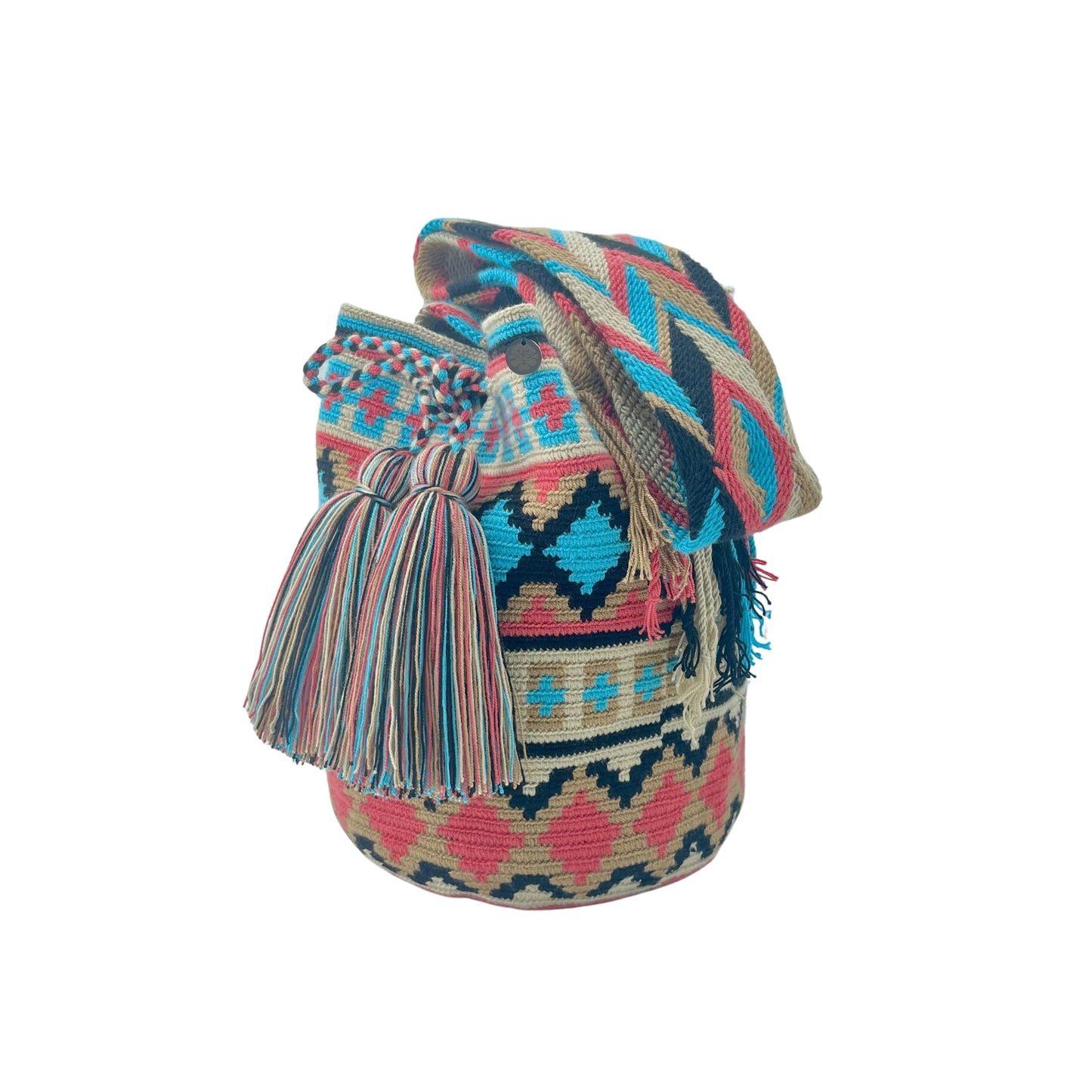 Authentic Wayuu Bag - Large Handmade Colombian Mochila - Handwoven Tribal Crossbody Shoulder Bag for Women - Unique