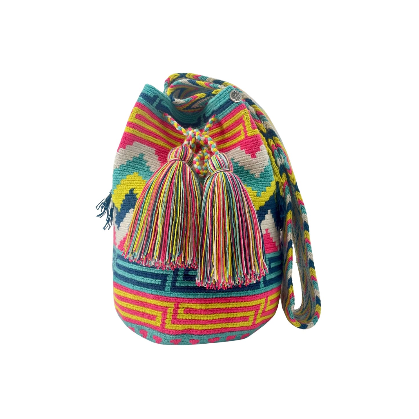 Authentic Wayuu Bag - Large Handmade Colombian Mochila - Handwoven Tribal Crossbody Shoulder Bag for Women - Unique