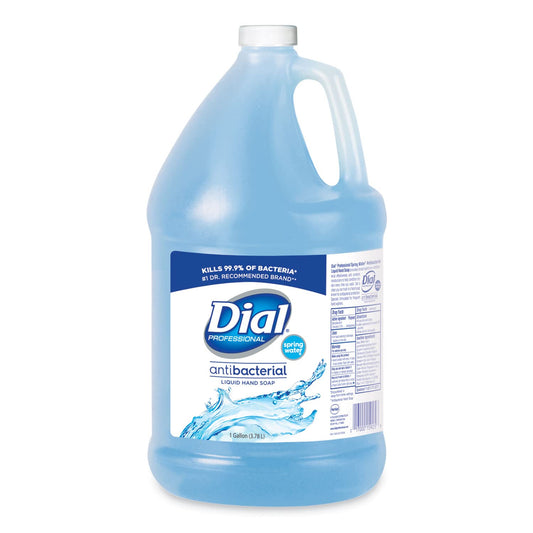 Dial 15926EA Antibacterial Liquid Hand Soap Spring Water Scent 1 gal Bottle