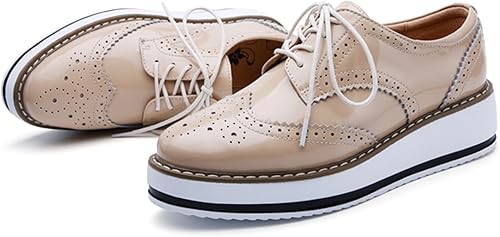 LUW Striped Platform Oxford Shoes Woman