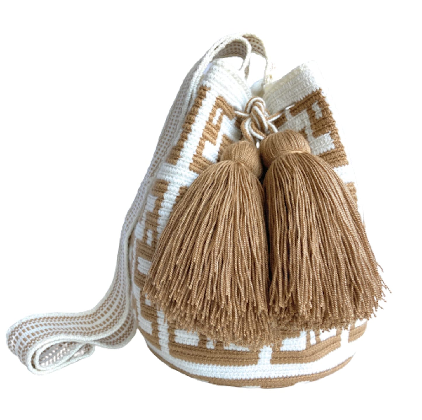 MEDIUM Wayuu Mochila Bag For Women original bolsa tejida colombiana authentic crochet pattern Gift from Colombia | AUTHENTIC WAYUU