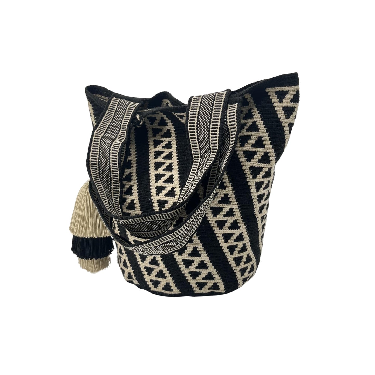 Authentic Wayuu Bag - Large Handmade Colombian Mochila - Handwoven Tribal Crossbody Shoulder Bag for Women - Unique