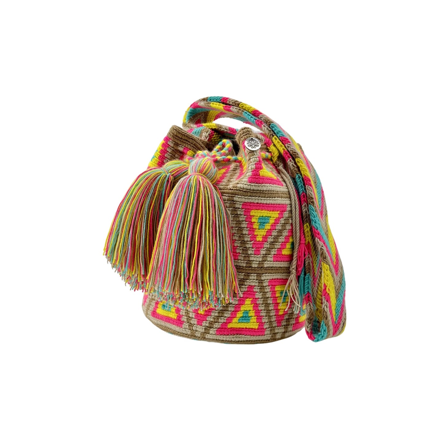Authentic Wayuu Bag - Large Handmade Colombian Mochila - Handwoven Tribal Crossbody Shoulder Bag for Women - Unique