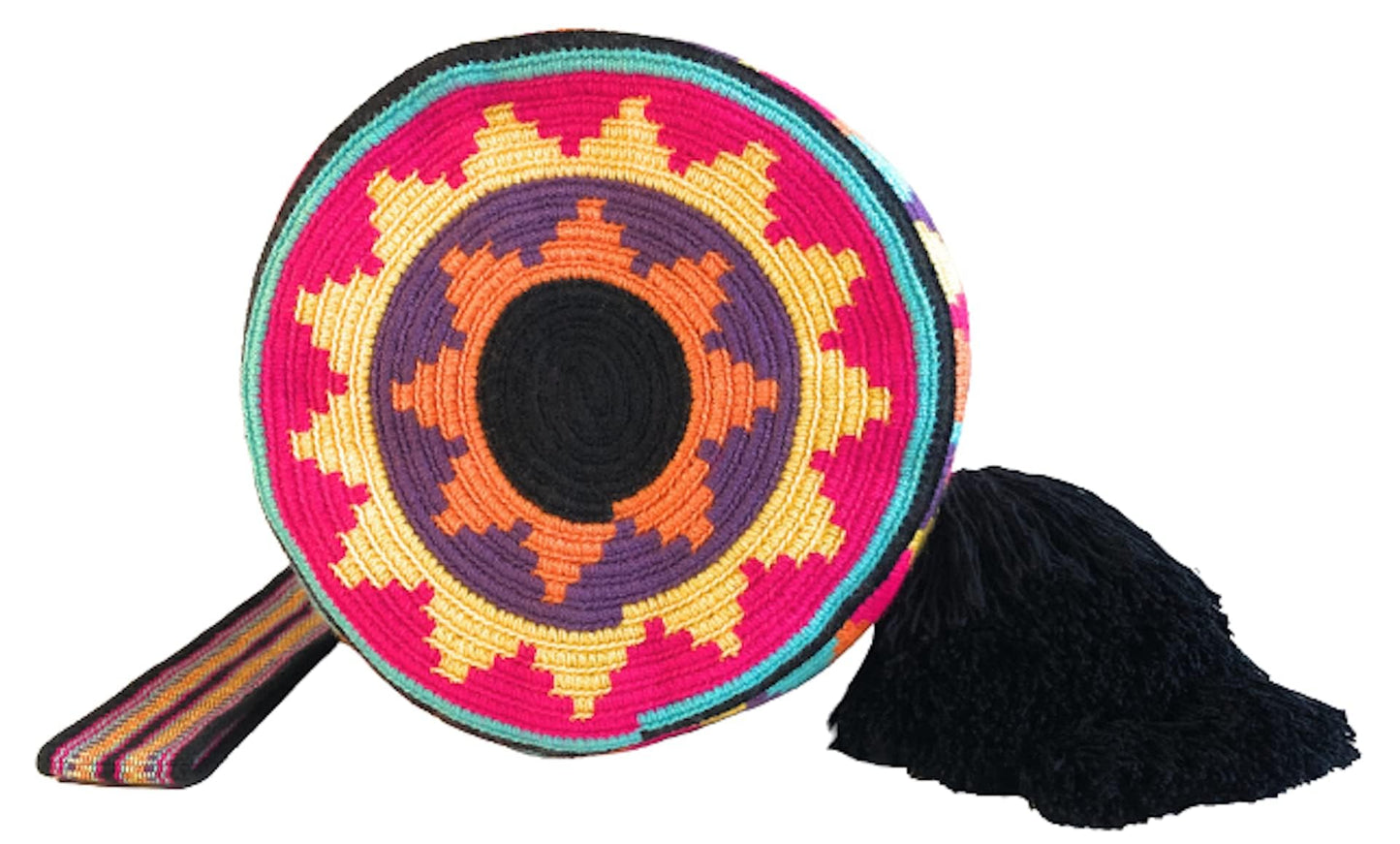 MEDIUM Wayuu Mochila Bag For Women original bolsa tejida colombiana authentic crochet pattern Gift from Colombia | AUTHENTIC WAYUU