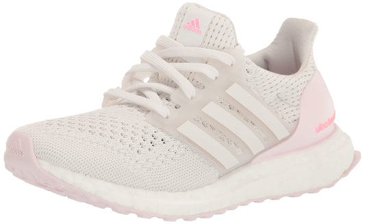 adidas Ultraboost 1.0 Running Shoe Crystal White/Crystal White/Almost Pink 4.5 US Unisex Big Kid