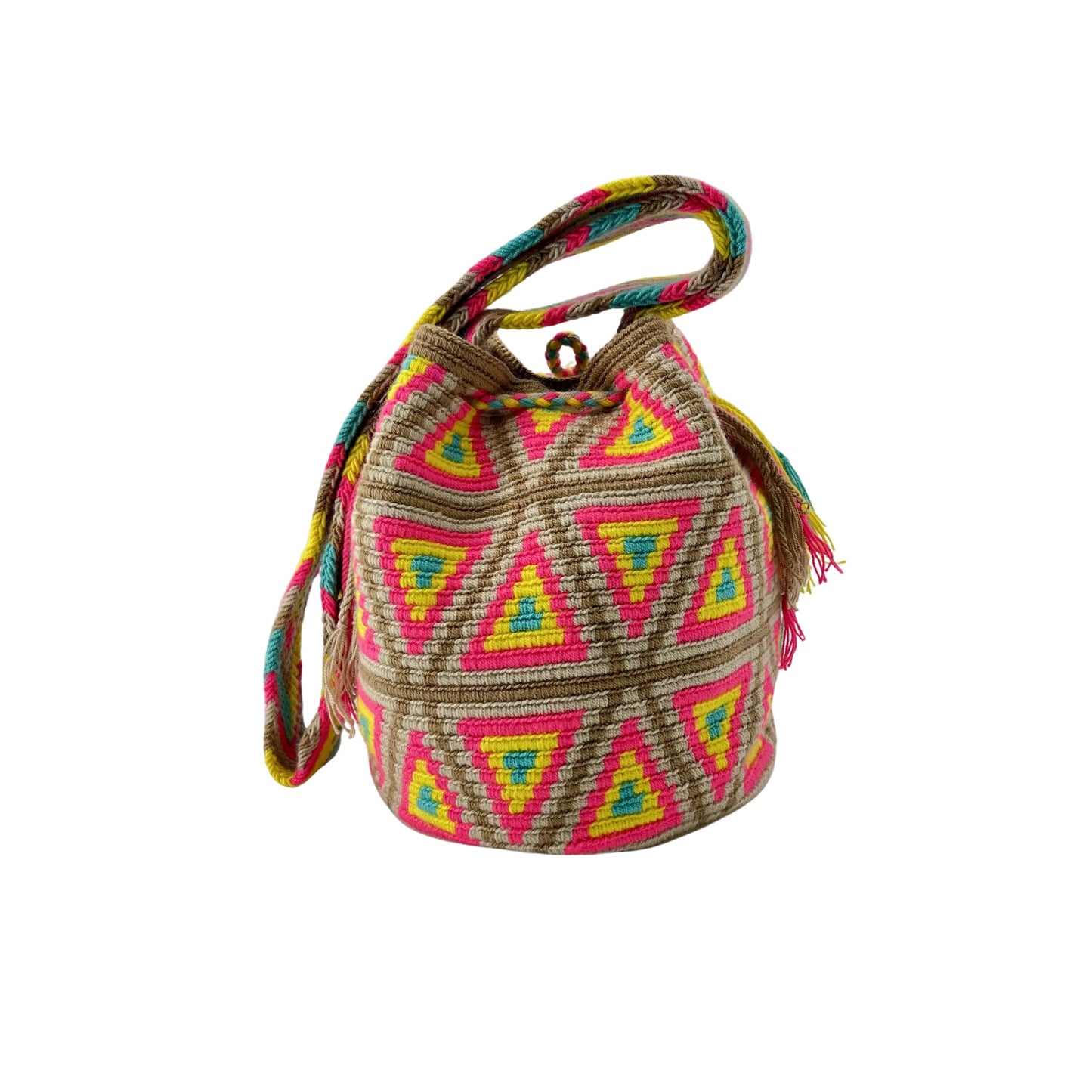 Authentic Wayuu Bag - Large Handmade Colombian Mochila - Handwoven Tribal Crossbody Shoulder Bag for Women - Unique