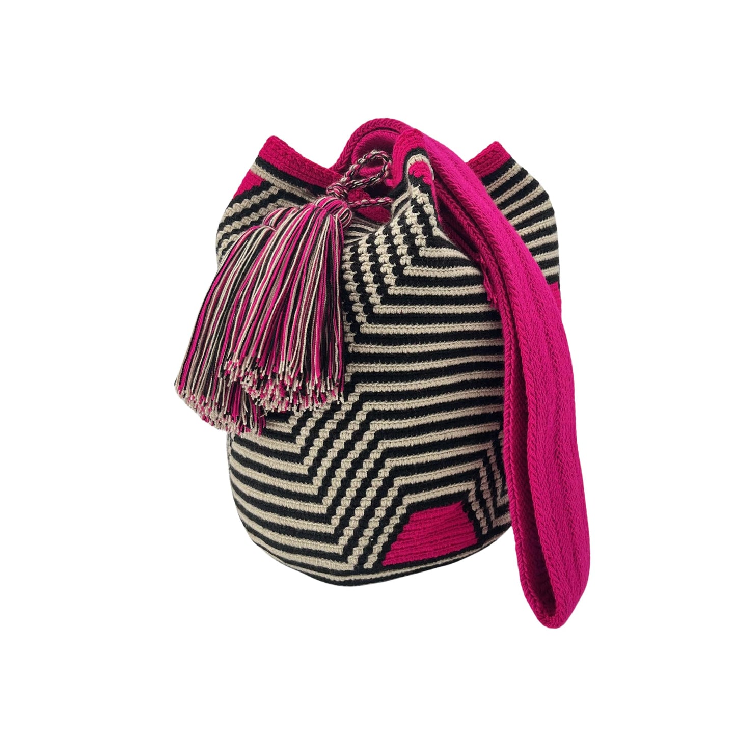 Authentic Wayuu Bag - Large Handmade Colombian Mochila - Handwoven Tribal Crossbody Shoulder Bag for Women - Unique