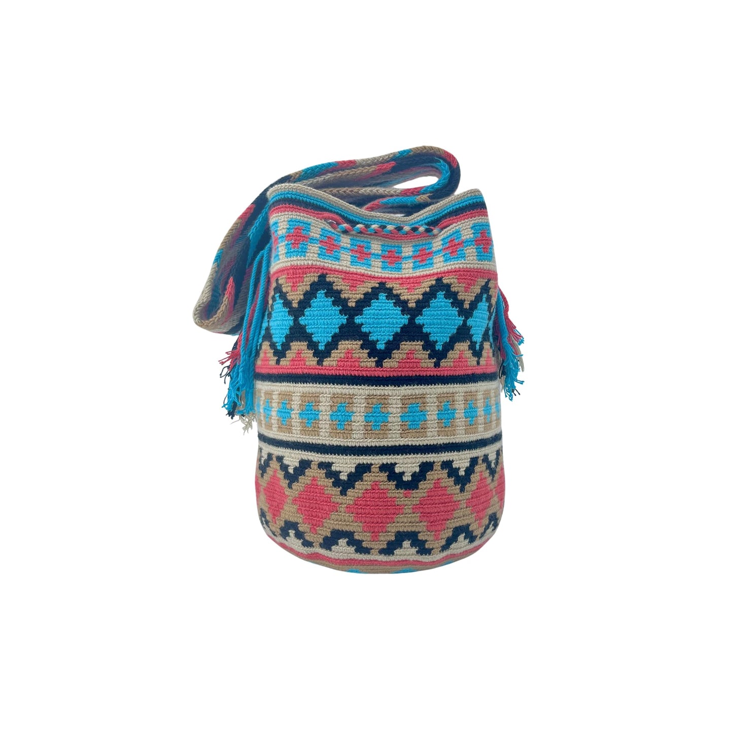 Authentic Wayuu Bag - Large Handmade Colombian Mochila - Handwoven Tribal Crossbody Shoulder Bag for Women - Unique