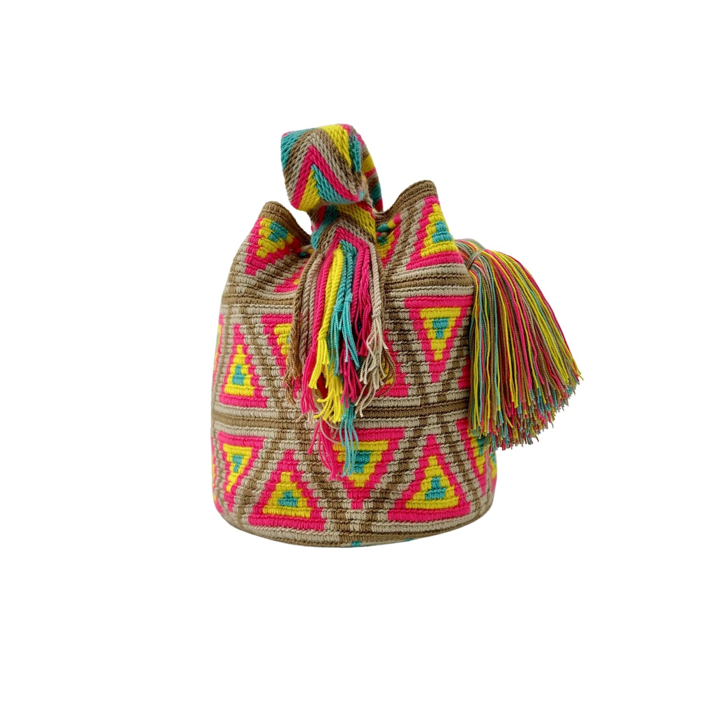 Authentic Wayuu Bag - Large Handmade Colombian Mochila - Handwoven Tribal Crossbody Shoulder Bag for Women - Unique