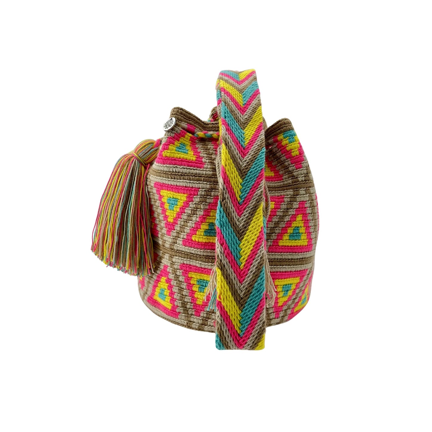 Authentic Wayuu Bag - Large Handmade Colombian Mochila - Handwoven Tribal Crossbody Shoulder Bag for Women - Unique
