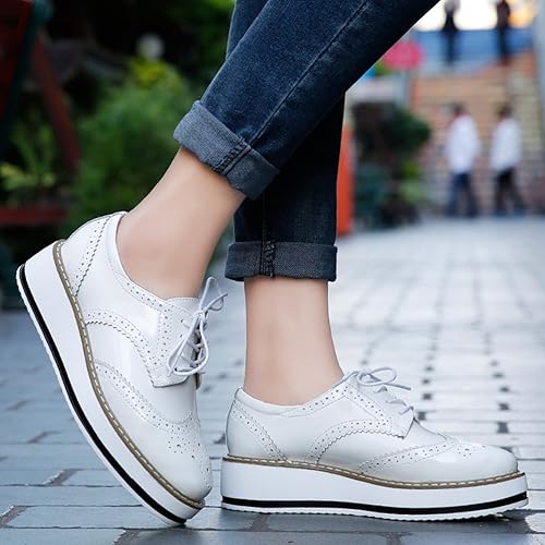 LUW Striped Platform Oxford Shoes Woman
