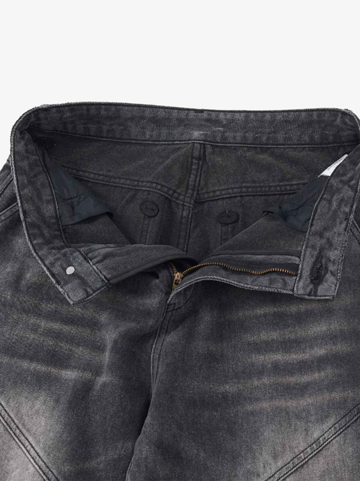 Vintage Washed Multi Pocket Cargo Jeans