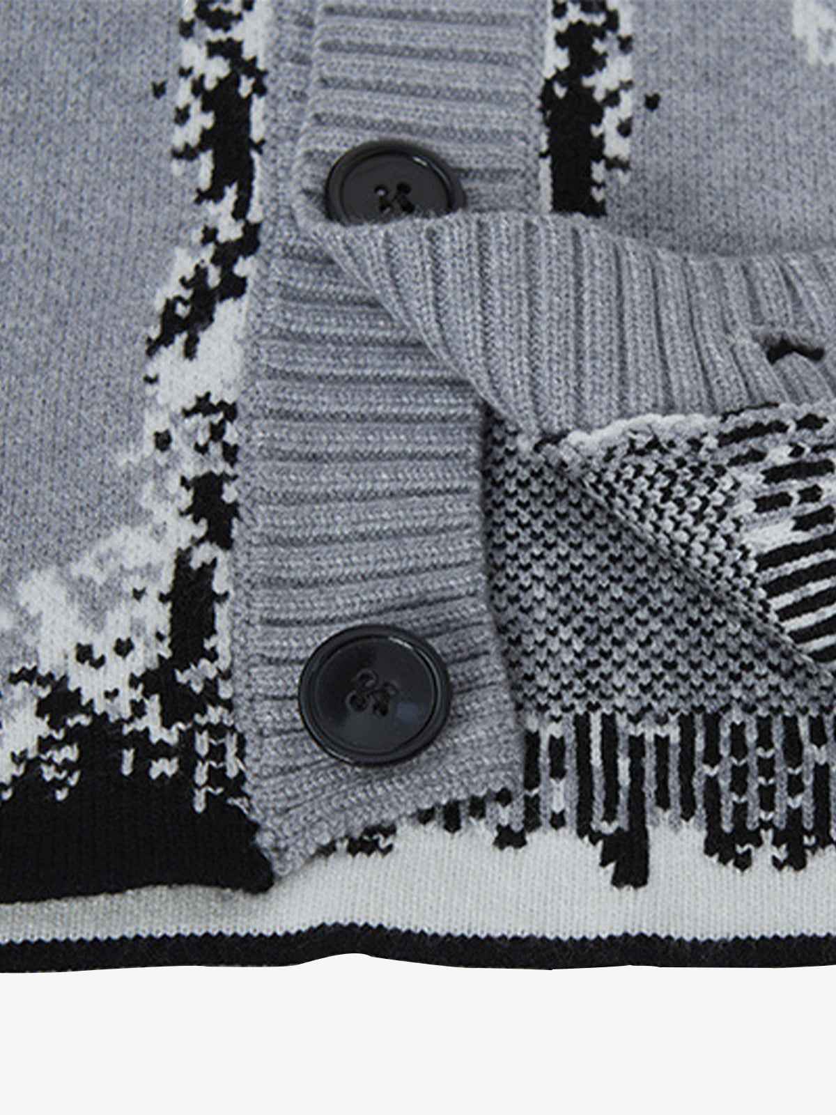 Retro Butterfly Gradient Knit Cardigan Sweater