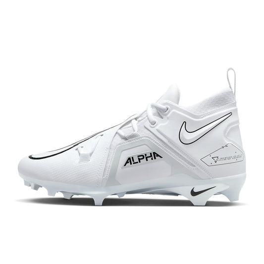 Nike Alpha Menace Pro 3 CT6649-109 White-Pure Platinum-Black Mens Football Cleats 9 US