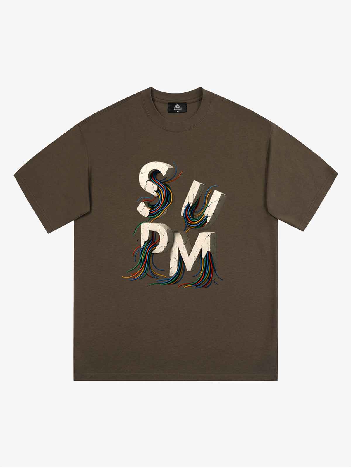 SPMD Letter Cable Graphic T-Shirt