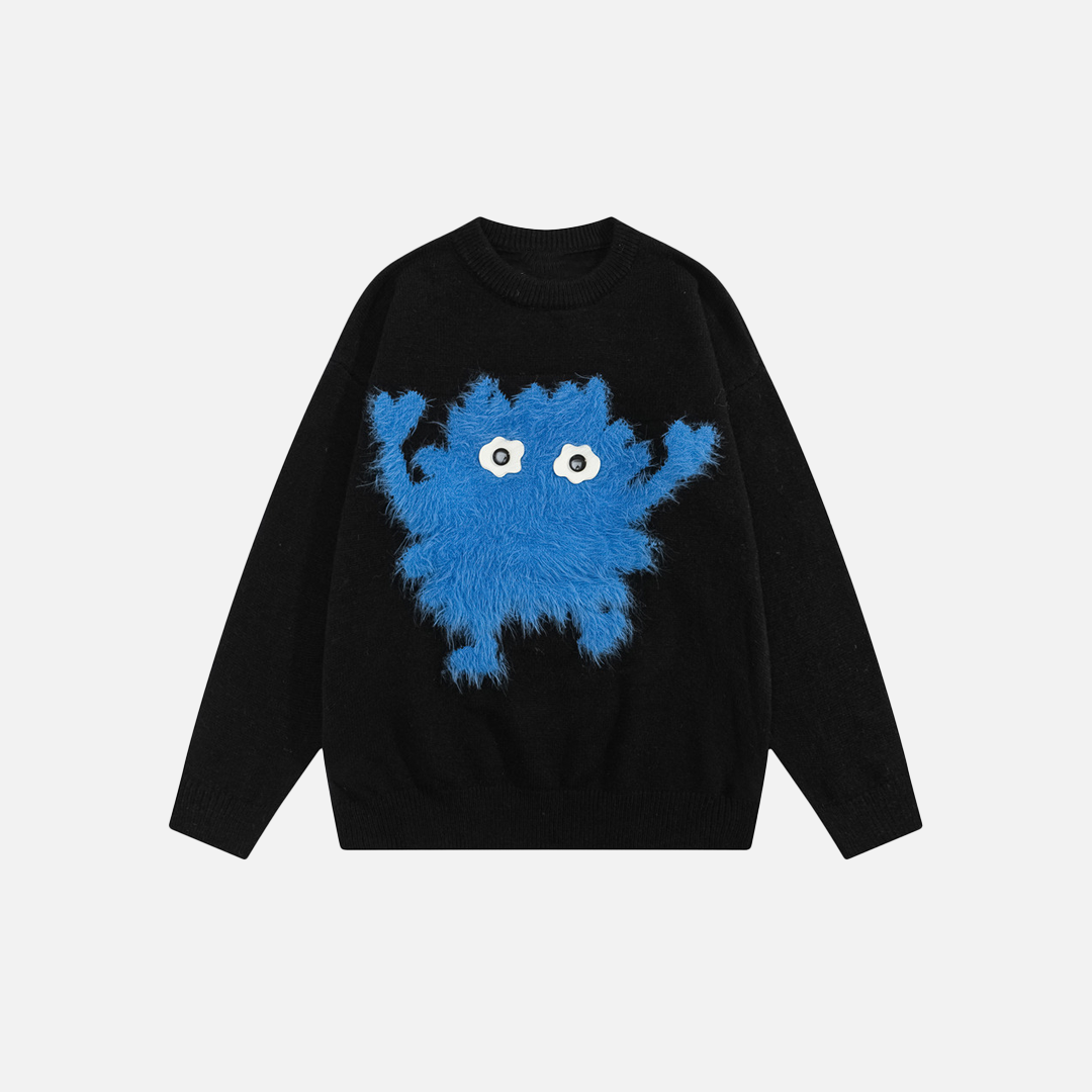 Spring Cartoon Hip Hop Crewneck Sweater - Luxuryurbanwear