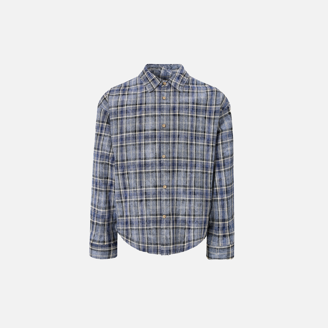 Premium Plush Plaid Long Sleeve Casual Shirt - Luxuryurbanwear
