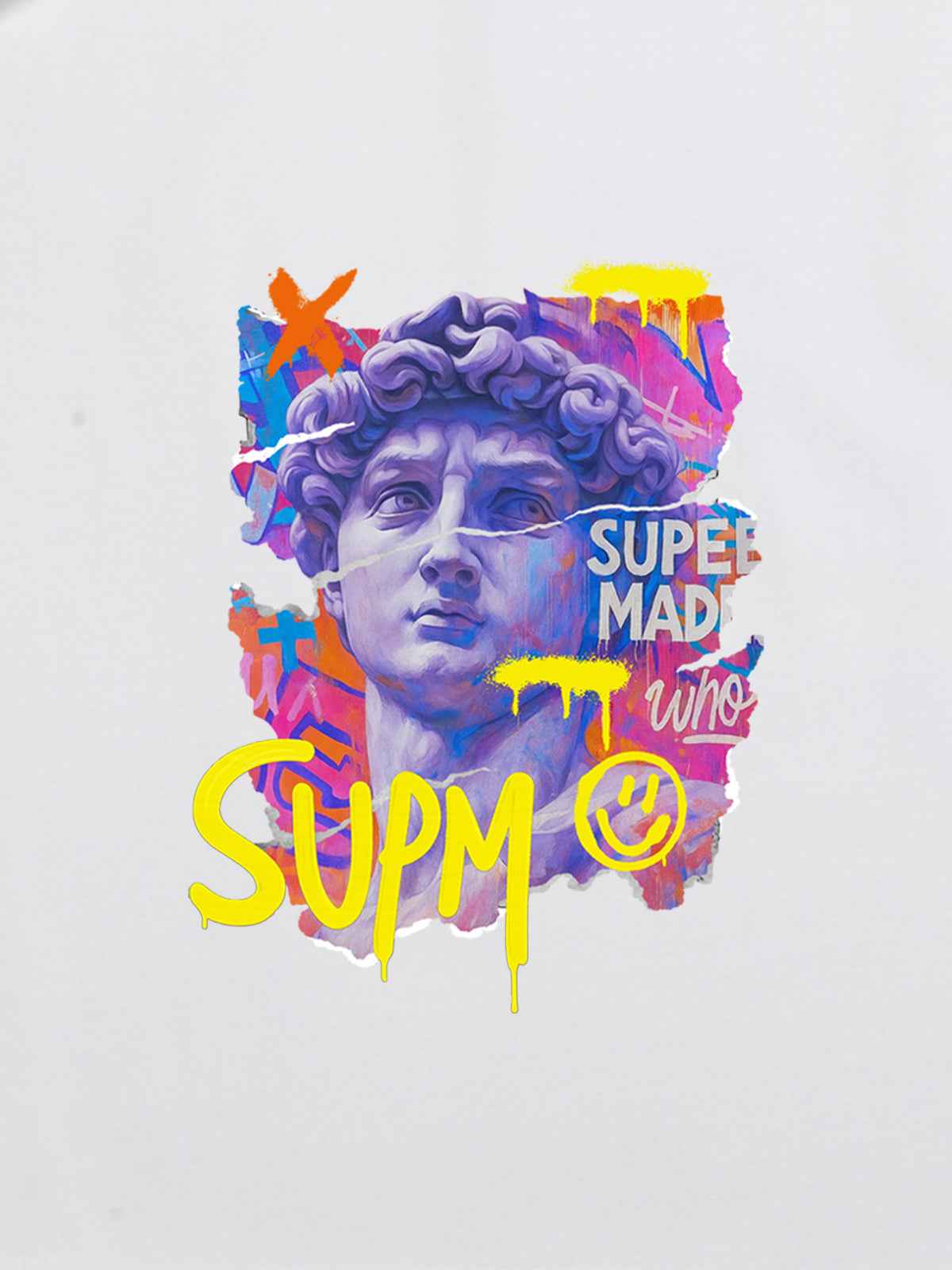 David Sculpture Vibrant Graffiti Art T-Shirt