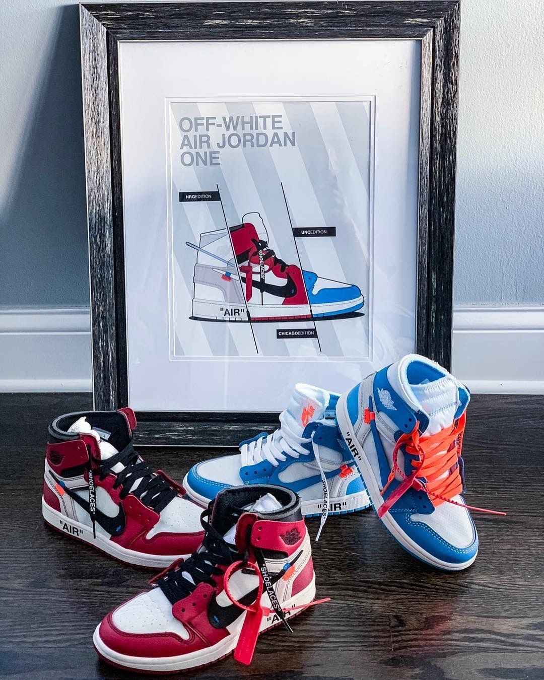Custom Air Jordan 1 Retro High OG 'UNC' University Blue x OFF-W SneakerNational