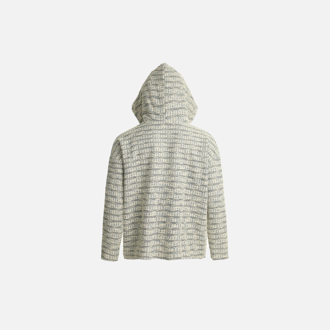 Y2K Stylish Retro Striped Knit Hooded Sweatshirt - Luxuryurbanwear