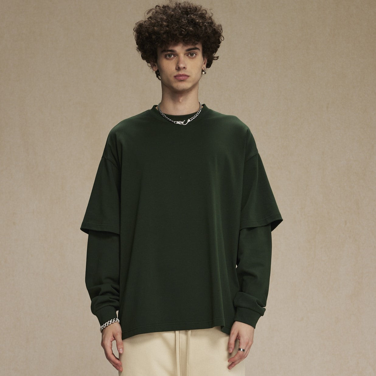 Layered Sleeve Design | Long Sleeve T-Shirt - Luxuryurbanwear