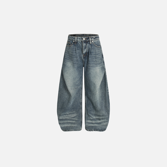 Premium Streetwear Distressed Denim Wide Leg Jeans - Luxuryurbanwear