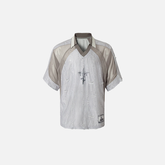 Oversized Vintage Washed Graphic Color Block T-Shirt - Luxuryurbanwear