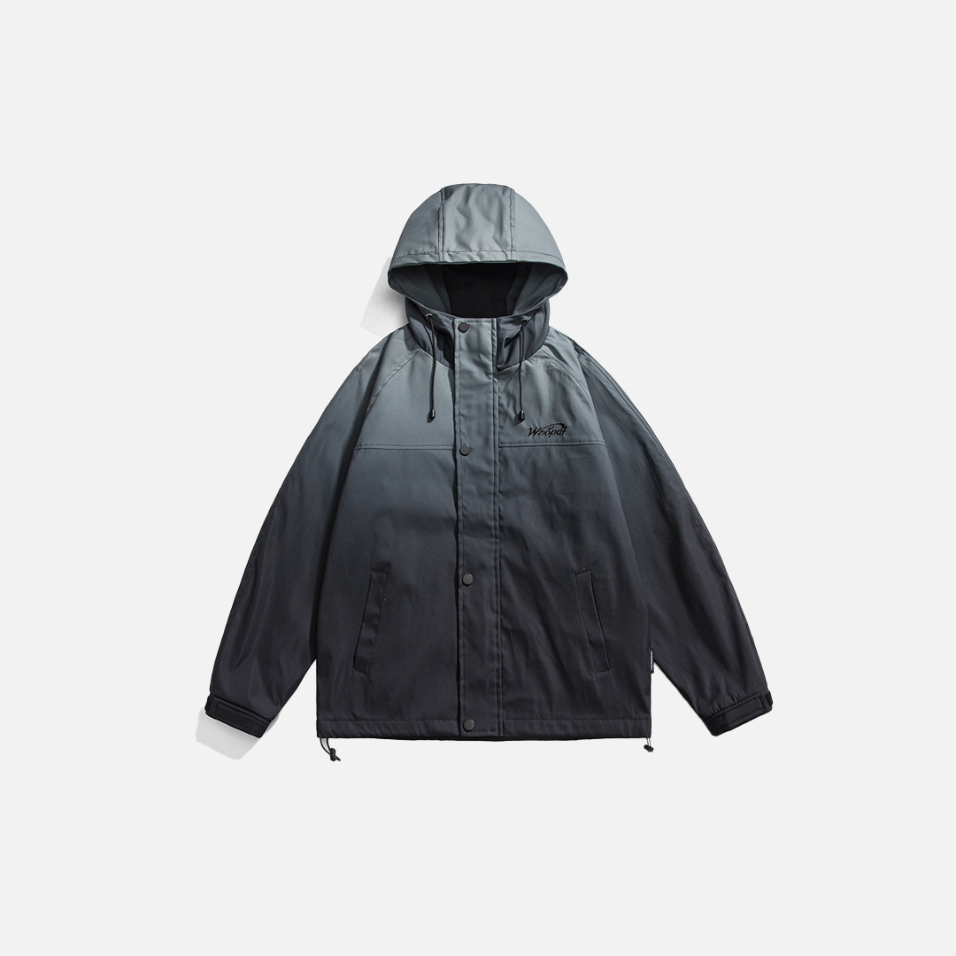 Y2K Streetwear Gradient Tie Dye Hooded Windbreaker Jacket - Luxuryurbanwear