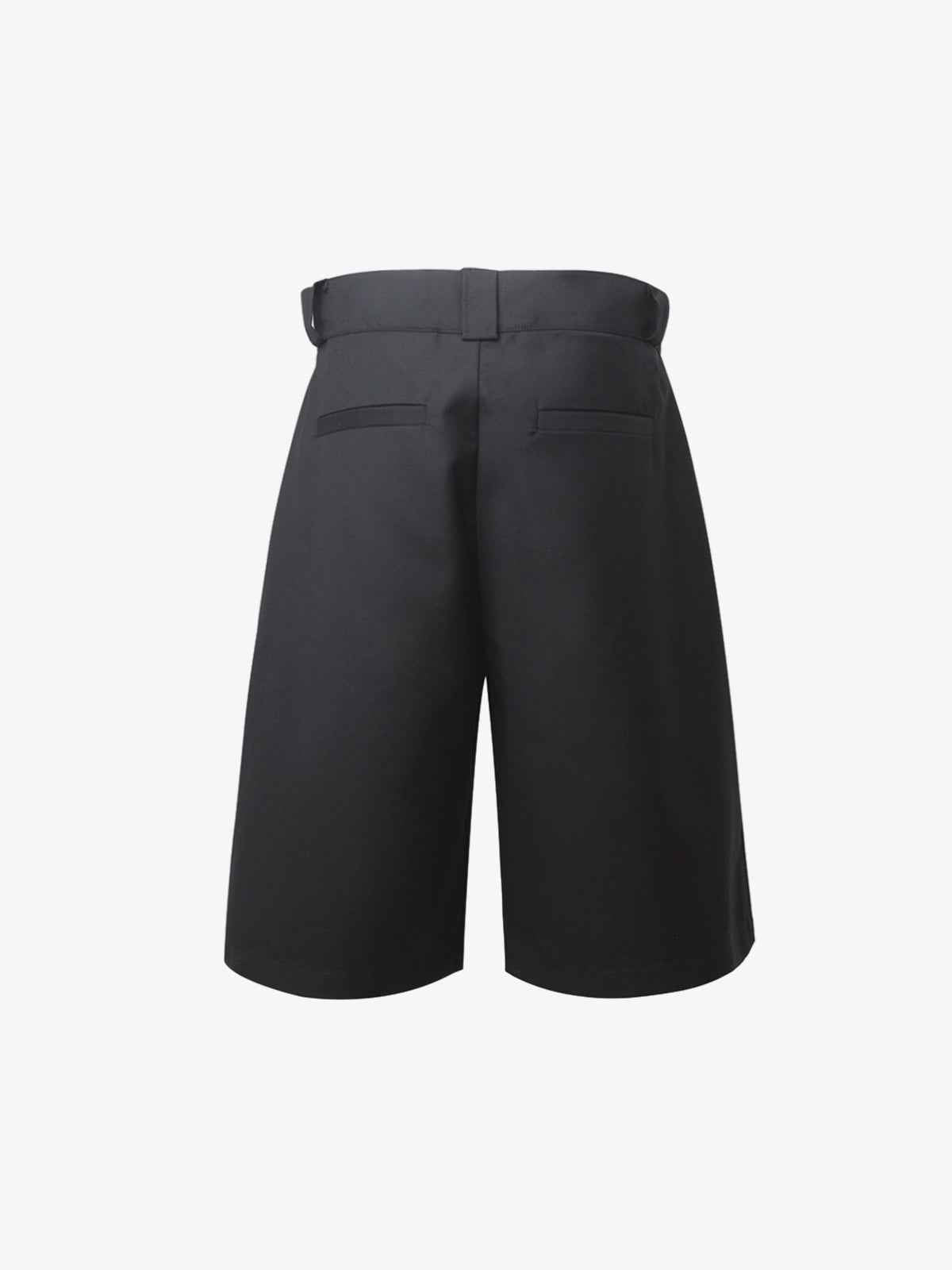 Pleated Design Pendant Decoration Baggy Shorts - 2482