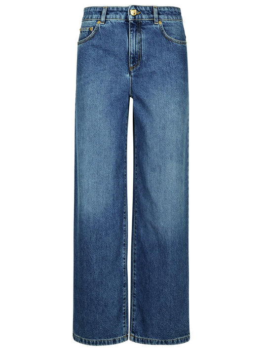 Moschino Blue Cotton Jeans Women