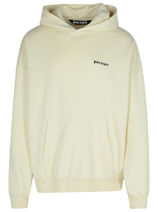 Palm Angels Cream Cotton Sweatshirt Men