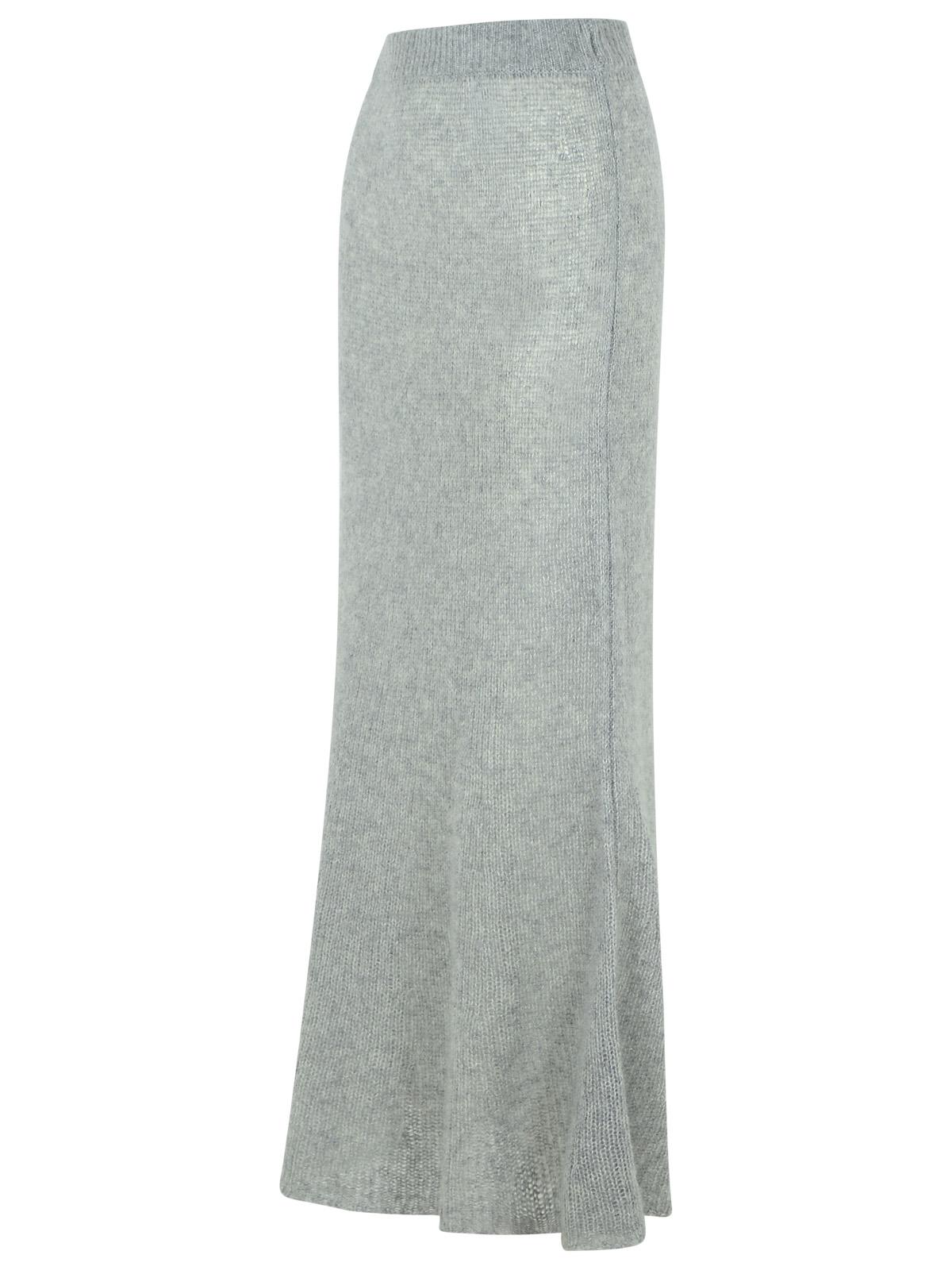Lisa Yang 'Kelsy' Long Skirt In Grey Silk Blend Women