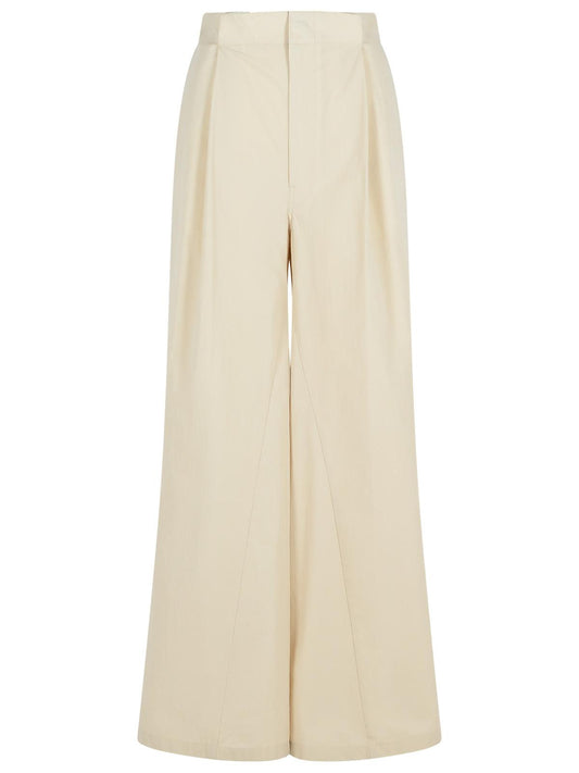 Maison Margiela 'Over' Ivory Cotton Blend Pants Women