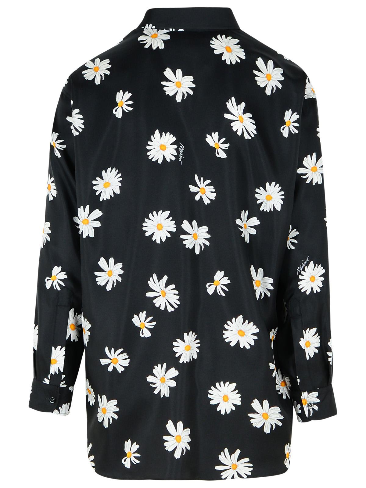 Moschino Black Silk Shirt Men