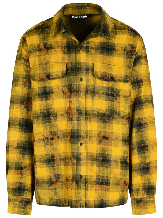 Palm Angels 'Army Green' Cotton Blend Shirt Men