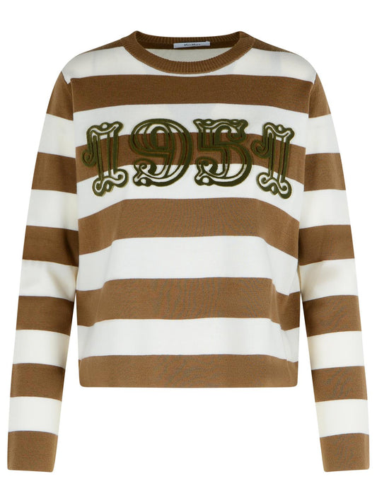 Max Mara 'Viterbo' Virgin Wool Hazelnut Sweater Women