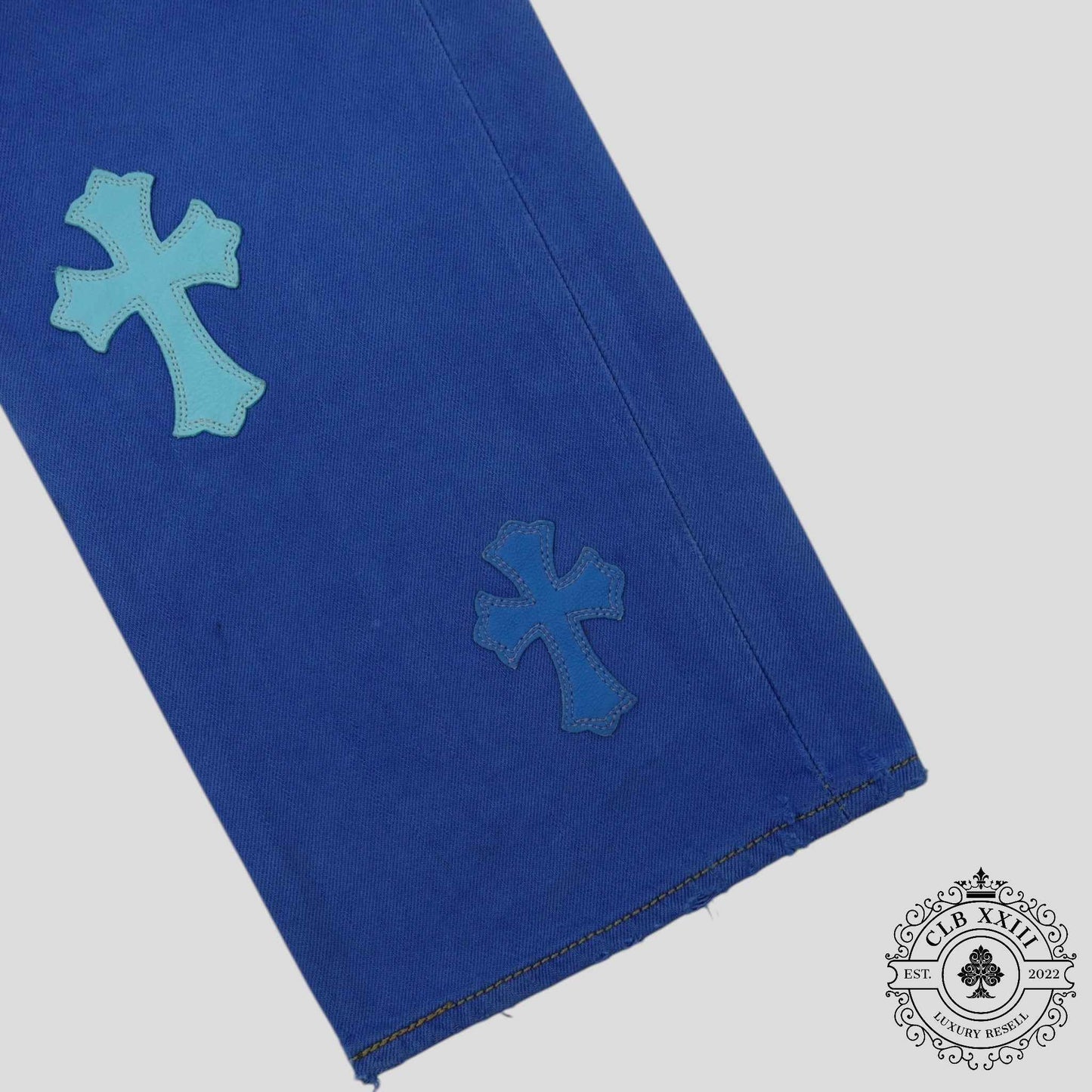 Chrome Hearts Levis Cross Patch Jeans in Blue
