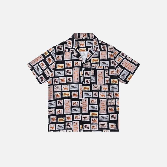 Cozy Tropical Animal Print Vintage Casual Shirt - Luxuryurbanwear