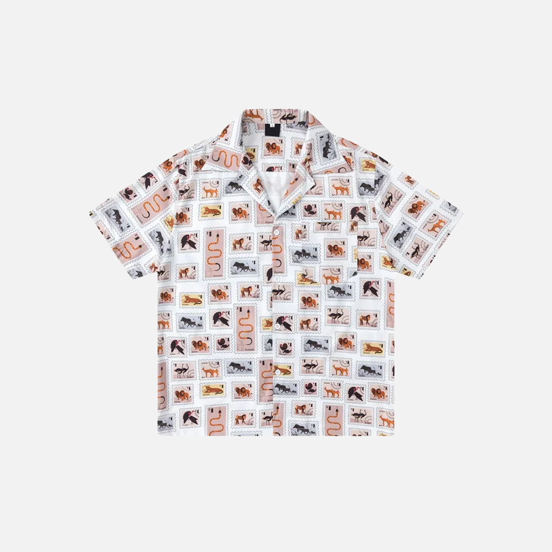 Cozy Tropical Animal Print Vintage Casual Shirt - Luxuryurbanwear