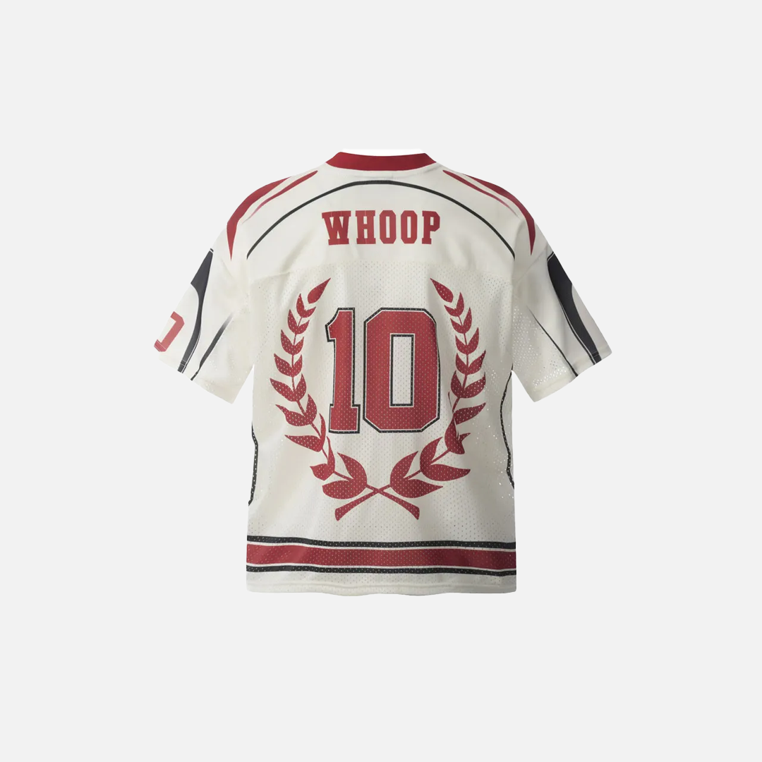 Sport Patchwork Jersey Graphic V-neck Collar T-Shirt - Luxuryurbanwear